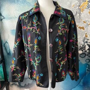 Lifestyle | Black Embroidered Jacket